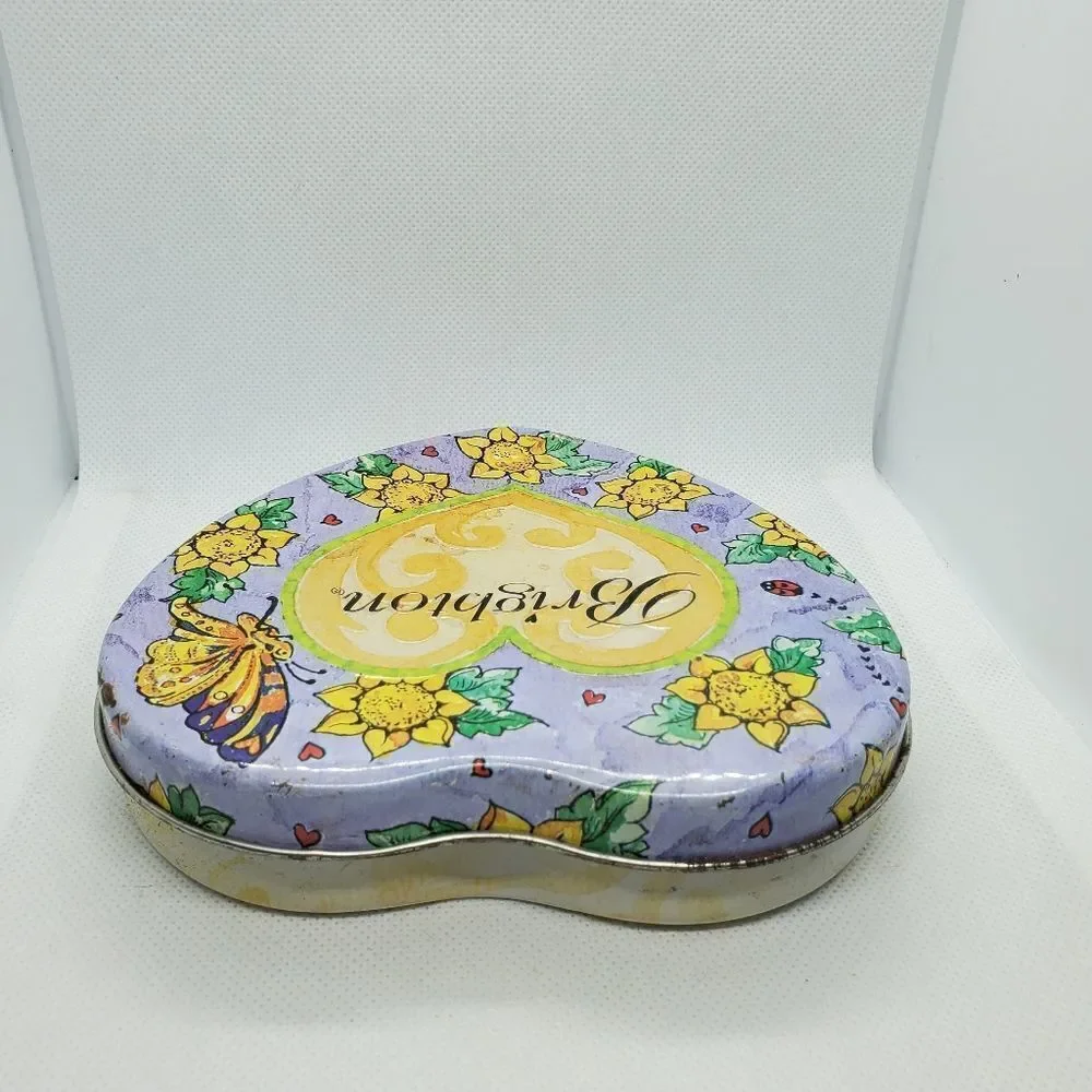 Brighton Sunflower & Butterfly Heart Shaped Tin